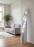 Lipstick Mirror – L’Iconico Specchio "Ad Unghia" (Space Age Design) - Argento